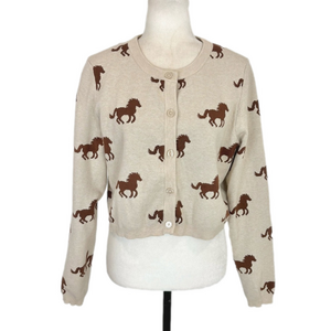 Twik brown horses cardigan